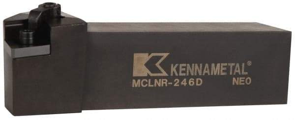 Kennametal - MCLN, Right Hand Cut, 5° Lead Angle, 1-1/2" Shank Height x 1-1/2" Shank Width, Negative Rake Indexable Turning Toolholder - 6" OAL, CN..64. Insert Compatibility, Series Kenloc - Eagle Tool & Supply