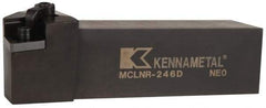 Kennametal - MCLN, Right Hand Cut, 5° Lead Angle, 1-1/2" Shank Height x 1-1/2" Shank Width, Negative Rake Indexable Turning Toolholder - 6" OAL, CN..64. Insert Compatibility, Series Kenloc - Eagle Tool & Supply