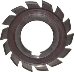 Made in USA - 1/16" Radius, 1/8" Circle Diam, 2-1/4" Cutter Diam, Arbor Connection, Convex Radius Cutter - High Speed Steel, Uncoated, Form Relieved, 12 Teeth - Eagle Tool & Supply