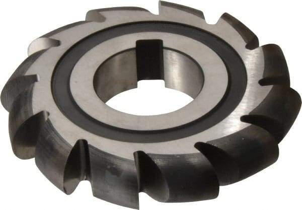 Made in USA - 5/16" Radius, 5/8" Circle Diam, 3-1/2" Cutter Diam, Arbor Connection, Convex Radius Cutter - High Speed Steel, Uncoated, Form Relieved, 12 Teeth - Eagle Tool & Supply