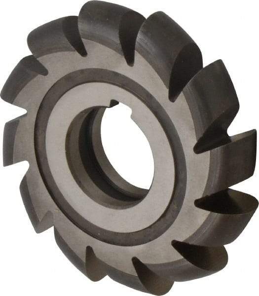 Made in USA - 3/8" Radius, 3/4" Circle Diam, 3-3/4" Cutter Diam, Arbor Connection, Convex Radius Cutter - High Speed Steel, Uncoated, Form Relieved, 12 Teeth - Eagle Tool & Supply