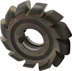 Made in USA - 7/16" Radius, 7/8" Circle Diam, 4" Cutter Diam, Arbor Connection, Convex Radius Cutter - High Speed Steel, Uncoated, Form Relieved, 12 Teeth - Eagle Tool & Supply