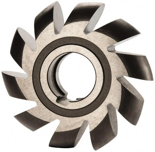 Made in USA - 1/2" Radius, 1" Circle Diam, 3-1/4" Cutter Diam, Arbor Connection, Convex Radius Cutter - High Speed Steel, Uncoated, Form Relieved, 12 Teeth - Eagle Tool & Supply