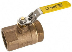 Apollo - 2" Pipe, Standard Port, Bronze Standard Ball Valve - 2 Piece, NPT Ends, Locking Lever Handle, 600 WOG, 150 WSP - Eagle Tool & Supply