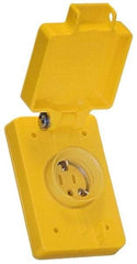 Value Collection - 250 VAC, 20 Amp, 6-20R NEMA, Ungrounded Receptacle - 2 Poles, 3 Wire, Female End, Yellow - Eagle Tool & Supply