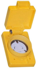 Value Collection - 277 VAC, 15 Amp, L7-15R NEMA, Ungrounded Receptacle - 2 Poles, 3 Wire, Female End, Yellow - Eagle Tool & Supply