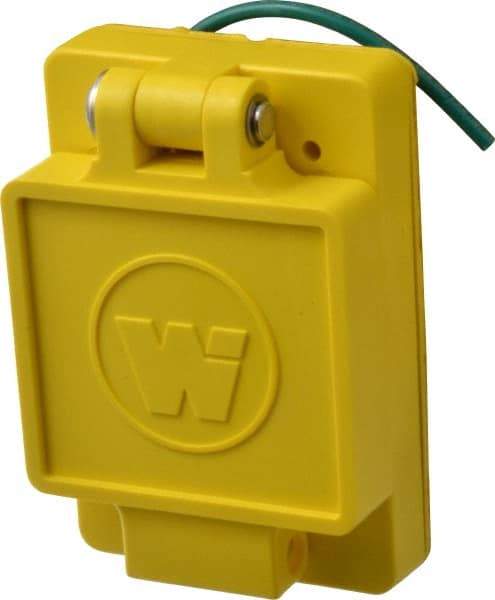 Value Collection - 250 VAC, 30 Amp, L6-30R NEMA, Ungrounded Receptacle - 2 Poles, 3 Wire, Female End, Yellow - Eagle Tool & Supply