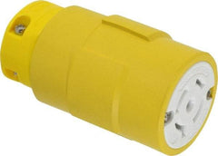 Value Collection - 120/208 VAC, 20 Amp, L21-20 NEMA, Straight, Self Grounding, Industrial Grade Connector - 4 Pole, 5 Wire, 3 Phase, Rubber, Yellow - Eagle Tool & Supply