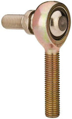 Alinabal - 5/16" ID, 7/8" Max OD, 2,800 Lb Max Static Cap, Spherical Rod End - 5/16-24 LH, 0.437" Shank Diam, 1-1/4" Shank Length, Steel with Molded Nyloy Raceway - Eagle Tool & Supply