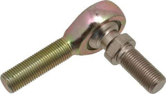 Alinabal - 1/2" ID, 1-5/16" Max OD, 6,400 Lb Max Static Cap, Spherical Rod End - 1/2-20 RH, 3/4" Shank Diam, 1-1/2" Shank Length, Steel with Molded Nyloy Raceway - Eagle Tool & Supply