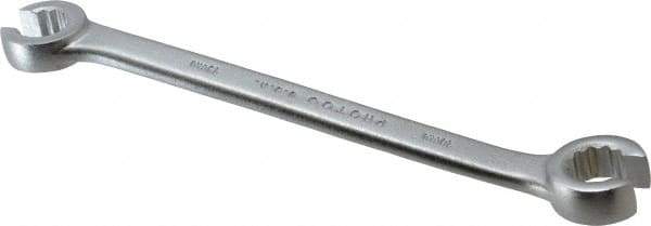 Proto - 13 x 14mm, Chrome Finish, Open End Flare Nut Wrench - 12 Points, 7-17/32" OAL, Steel, Double End Head - Eagle Tool & Supply