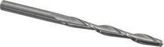 Onsrud - 1/4" Cutting Diam x 2-1/4" Length of Cut, 2 Flute, Upcut Spiral Router Bit - Uncoated, Right Hand Cut, Solid Carbide, 4" OAL x 1/4" Shank Diam, Double Edge, 25° Helix Angle - Eagle Tool & Supply