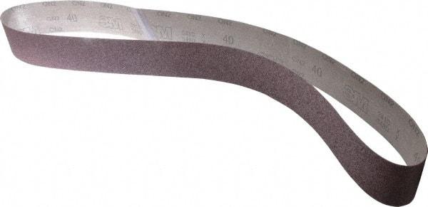 3M - 2-1/2" Wide x 60" OAL, 40 Grit, Aluminum Oxide Abrasive Belt - Aluminum Oxide, Coarse, Coated, X Weighted Cloth Backing, Series 341D - Eagle Tool & Supply