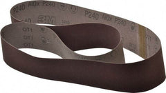 3M - 2-1/2" Wide x 60" OAL, 240 Grit, Aluminum Oxide Abrasive Belt - Aluminum Oxide, Very Fine, Coated, X Weighted Cloth Backing, Series 341D - Eagle Tool & Supply