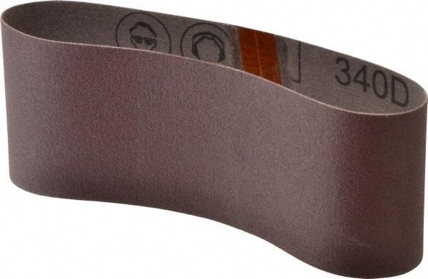 3M - 3" Wide x 18" OAL, 120 Grit, Aluminum Oxide Abrasive Belt - Aluminum Oxide, Fine, Coated, X Weighted Cloth Backing, Series 240D - Eagle Tool & Supply