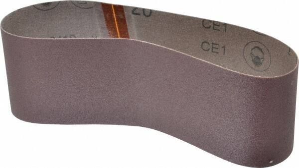 3M - 3" Wide x 21" OAL, 120 Grit, Aluminum Oxide Abrasive Belt - Aluminum Oxide, Fine, Coated, X Weighted Cloth Backing, Series 341D - Eagle Tool & Supply