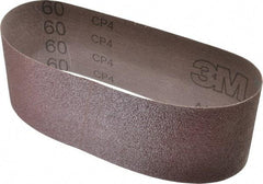 3M - 3" Wide x 21" OAL, 60 Grit, Aluminum Oxide Abrasive Belt - Aluminum Oxide, Medium, Coated, X Weighted Cloth Backing, Series 340D - Eagle Tool & Supply