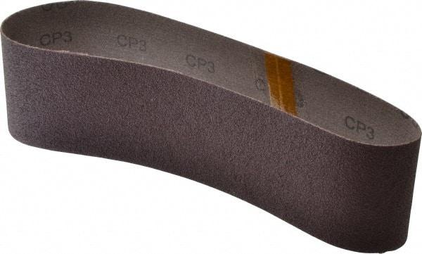 3M - 3" Wide x 24" OAL, 60 Grit, Aluminum Oxide Abrasive Belt - Aluminum Oxide, Medium, Coated, X Weighted Cloth Backing, Series 341D - Eagle Tool & Supply