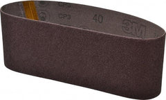 3M - 4" Wide x 24" OAL, 40 Grit, Aluminum Oxide Abrasive Belt - Aluminum Oxide, Coarse, Coated, X Weighted Cloth Backing, Series 341D - Eagle Tool & Supply