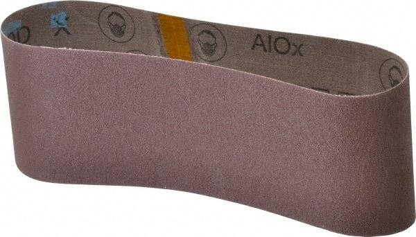 3M - 4" Wide x 24" OAL, 80 Grit, Aluminum Oxide Abrasive Belt - Aluminum Oxide, Medium, Coated, X Weighted Cloth Backing, Series 240D - Eagle Tool & Supply