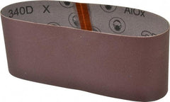 3M - 4" Wide x 24" OAL, 120 Grit, Aluminum Oxide Abrasive Belt - Aluminum Oxide, Fine, Coated, X Weighted Cloth Backing, Series 240D - Eagle Tool & Supply