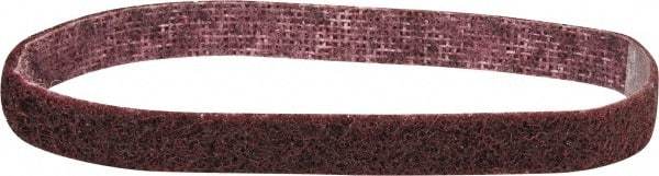 3M - 1/2" Wide x 12" OAL, Aluminum Oxide Abrasive Belt - Aluminum Oxide, Medium, Nonwoven, Series SC-BS - Eagle Tool & Supply