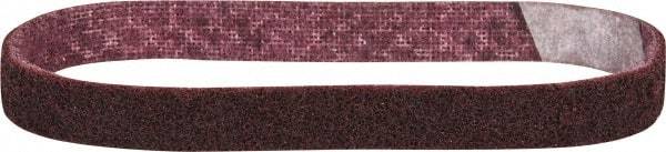 3M - 3/4" Wide x 18" OAL, Aluminum Oxide Abrasive Belt - Aluminum Oxide, Medium, Nonwoven, Series SC-BS - Eagle Tool & Supply