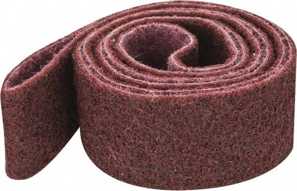 3M - 2" Wide x 72" OAL, Aluminum Oxide Abrasive Belt - Aluminum Oxide, Medium, Nonwoven, Series SC-BS - Eagle Tool & Supply