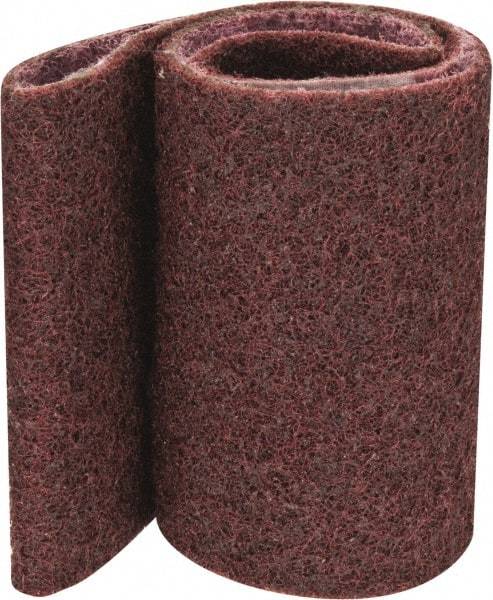 3M - 4" Wide x 24" OAL, Aluminum Oxide Abrasive Belt - Aluminum Oxide, Medium, Nonwoven, Series SC-BS - Eagle Tool & Supply