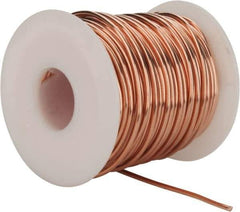 Made in USA - 14 Gage, 0.0641" Diameter x 80' Long, Bare, Copper Bus Bar Wire - Pure Copper (ASTM B3) - Eagle Tool & Supply