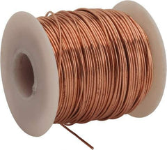 Made in USA - 18 Gage, 0.0403" Diameter x 199' Long, Bare, Copper Bus Bar Wire - Pure Copper (ASTM B3) - Eagle Tool & Supply