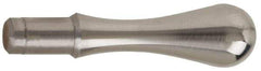 Gibraltar - 1/4" Press Fit Stem, Fixed Handwheel & Machine Handle - Carbon Steel Bulb Shape Handle, 7/16" Long Carbon Steel Stem, 1-23/32" OAL - Eagle Tool & Supply