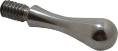 Gibraltar - 1/4-20 Threaded Stem, Fixed Handwheel & Machine Handle - Carbon Steel Bulb Shape Handle, 7/16" Long Carbon Steel Stem, 1-23/32" OAL - Eagle Tool & Supply
