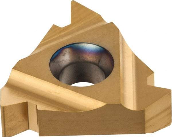 Carmex - 27IR Internal Right Hand 4.5 UN Laydown Threading Insert - Grade P25C, TiN Coated Carbide - Eagle Tool & Supply