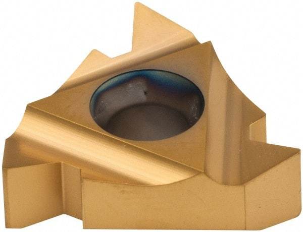 Carmex - 27IR Internal Right Hand 4.5-4 Partial Profile 60° Laydown Threading Insert - Grade P25C, TiN Coated Carbide - Eagle Tool & Supply