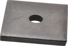 Gibraltar - 3/8" Bolt, 2" Square, Black Oxide Finish, Case Hardened Steel Square Flat Washer - 7/16" ID, 1/4" Thick - Eagle Tool & Supply