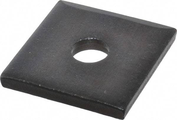 Gibraltar - 1/2" Bolt, 2" Square, Black Oxide Finish, Case Hardened Steel Square Flat Washer - 9/16" ID, 1/4" Thick - Eagle Tool & Supply