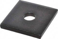 Gibraltar - 1/2" Bolt, 2" Square, Black Oxide Finish, Case Hardened Steel Square Flat Washer - 9/16" ID, 1/4" Thick - Eagle Tool & Supply