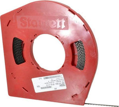 Starrett - 1/4" x 100' x 0.025" Carbon Steel Band Saw Blade Coil Stock - 4 TPI, Toothed Edge, Skip Form, Raker Set, Flexible Back, No Rake Angle, Constant Pitch, Contour Cutting - Eagle Tool & Supply