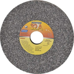 Norton - 7" Diam x 1-1/4" Hole x 1/2" Thick, I Hardness, 46 Grit Surface Grinding Wheel - Aluminum Oxide, Type 1, Coarse Grade, 3,600 Max RPM, Vitrified Bond, No Recess - Eagle Tool & Supply