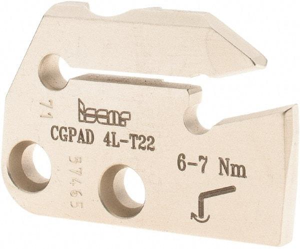 Iscar - Left Hand Cut, 5mm Insert Width, Cutoff & Grooving Support Blade for Indexables - 22mm Max Depth of Cut, 5.2mm Head Projection - Eagle Tool & Supply