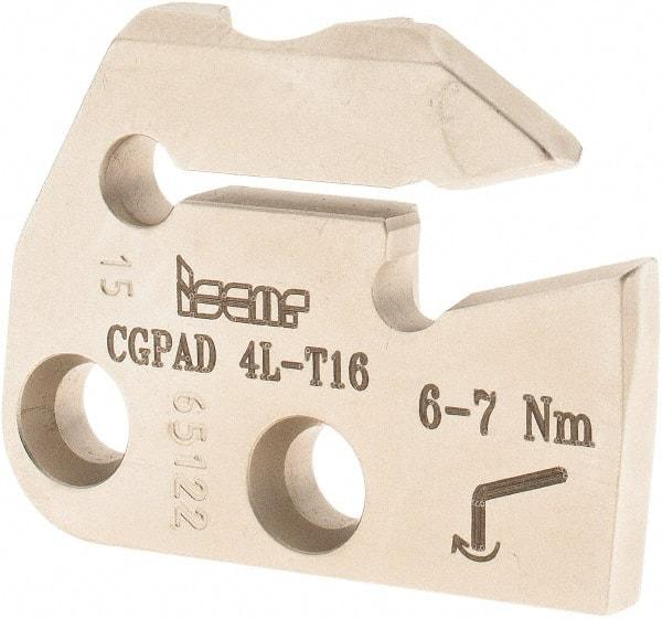 Iscar - Left Hand Cut, 5mm Insert Width, Cutoff & Grooving Support Blade for Indexables - 16mm Max Depth of Cut, 5.2mm Head Projection - Eagle Tool & Supply