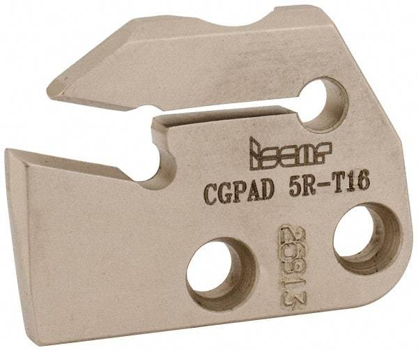 Iscar - Right Hand Cut, 6.4mm Insert Width, Cutoff & Grooving Support Blade for Indexables - 16mm Max Depth of Cut, 5.2mm Head Projection - Eagle Tool & Supply