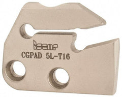 Iscar - Left Hand Cut, 6.4mm Insert Width, Cutoff & Grooving Support Blade for Indexables - 16mm Max Depth of Cut, 5.2mm Head Projection - Eagle Tool & Supply