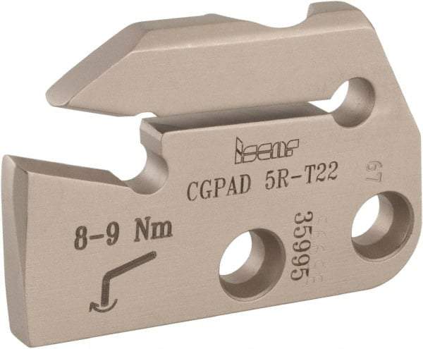 Iscar - Right Hand Cut, 6.4mm Insert Width, Cutoff & Grooving Support Blade for Indexables - 22mm Max Depth of Cut, 5.2mm Head Projection - Eagle Tool & Supply