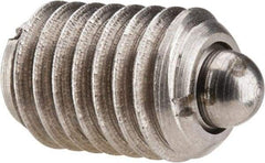 Gibraltar - 1/2-13, 3/4" Thread Length, 0.151" Plunger Projection, Stainless Steel Threaded Spring Plunger - 1/4" Max Plunger Diam, 0.75" Plunger Length, 1.75 Lb Init End Force, 5.5 Lb Final End Force - Eagle Tool & Supply