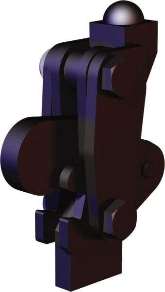 De-Sta-Co - 450 Lb Holding Capacity, Vertical Handle, Manual Hold Down Toggle Clamp - 200° Bar Opening, Weldable Base, Oxide Finish, Forged Alloy Steel - Eagle Tool & Supply