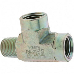 Eaton - Stainless Steel Industrial Pipe Tee - MNPT x FNPT x FNPT - Eagle Tool & Supply