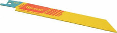 Starrett - 6" Long x 3/4" Thick, Bi-Metal Reciprocating Saw Blade - Straight Profile, 24 TPI, Toothed Edge, Universal Shank - Eagle Tool & Supply