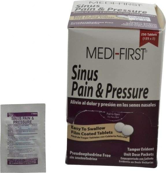 Medique - Medi-First Sinus Pain & Pressure Tablets - Sinus Relief - Eagle Tool & Supply